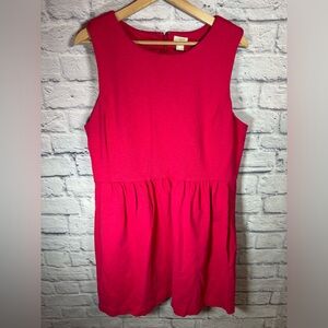 J Crew Women’s‎ Pink Sleeveless Pockets Zipper Tank Dress Size XL